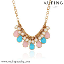 42547-Xuping Gold Halskette Designs Modeschmuck Heiße Verkäufe